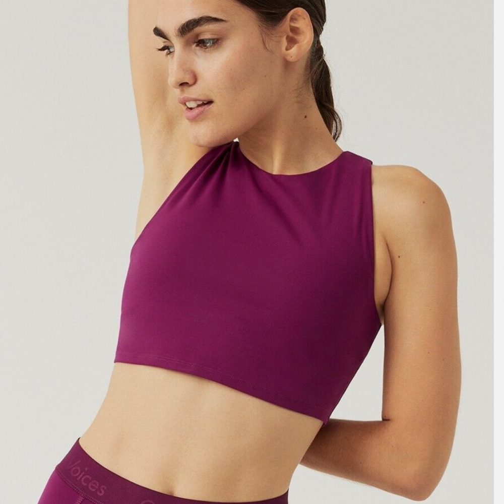 NWOT Outdoor Voices Zoom Crop Top—Grape Jam | SM